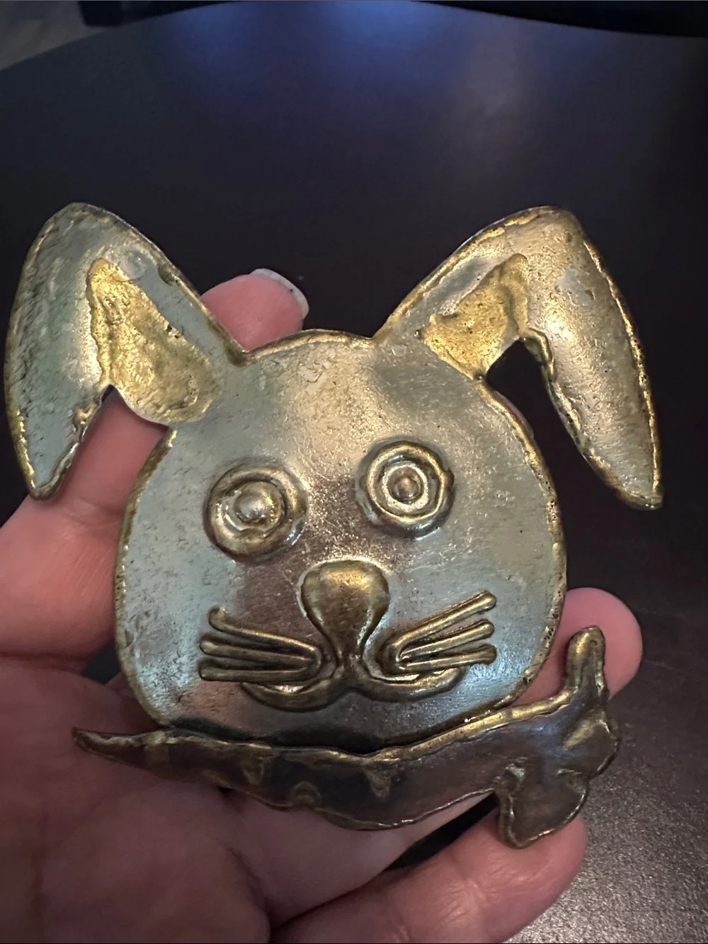 Bunny Rabbit Brooch Pin Pendant Vintage Mixed Metal Mexico Easter Spring 3.50